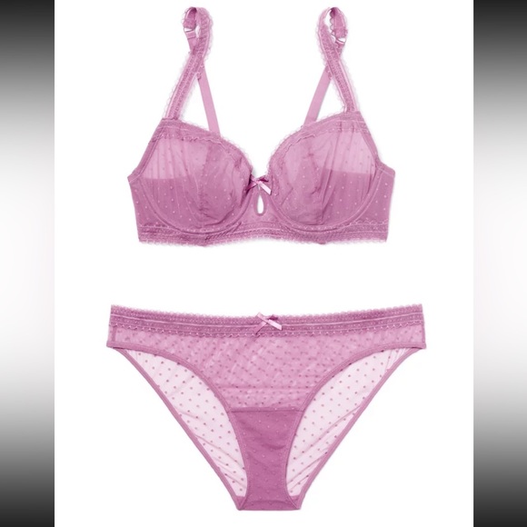 Adore Me Cassandra Unlined Plus Demi Bra - 42DD and Bikini - 1X Set - Picture 3 of 4